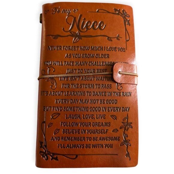 NWT "To My Niece" Embossed Faux Leather Journal Notebook Gift - Picture 1 of 5